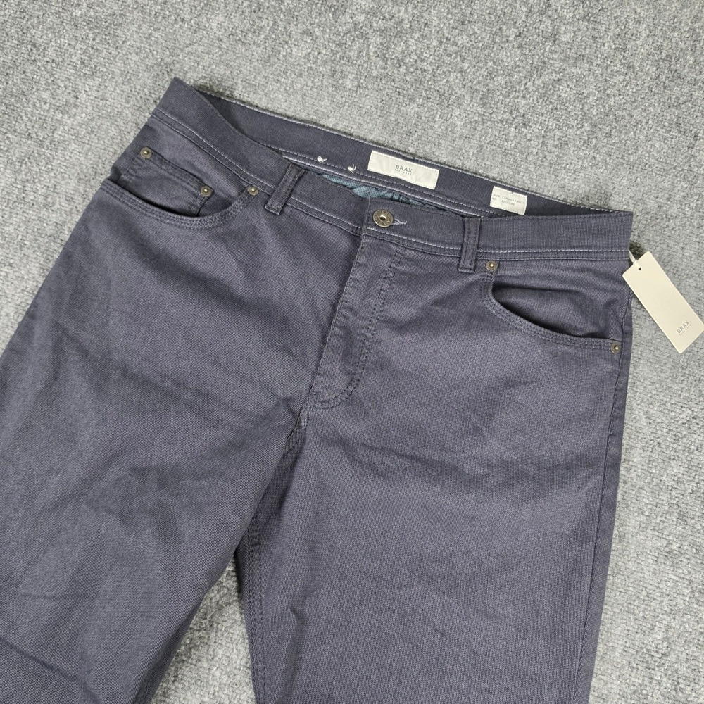 BRAX Cooper Fancy Pants Mens 36x34 Grey Regular Fit 5-Pocket 89-1747/23 NWT